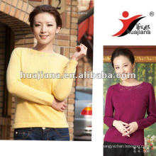 Elegant ladies yellow Cashmere sweater jumper